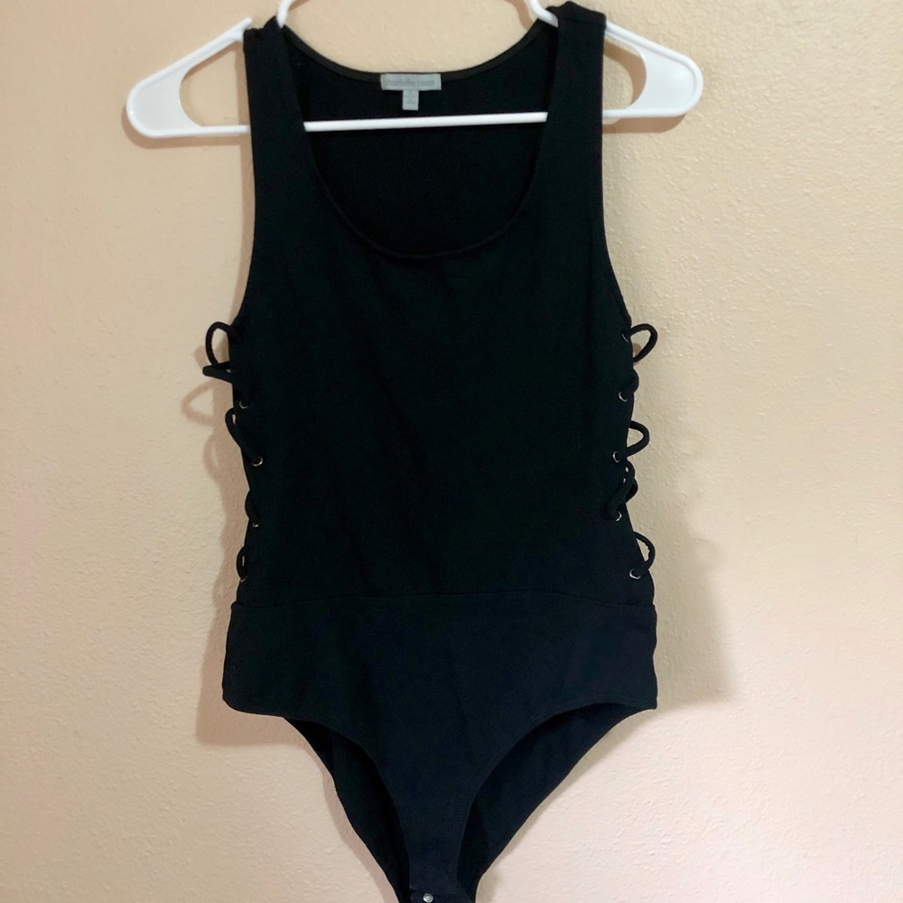 Black tank top bodysuit